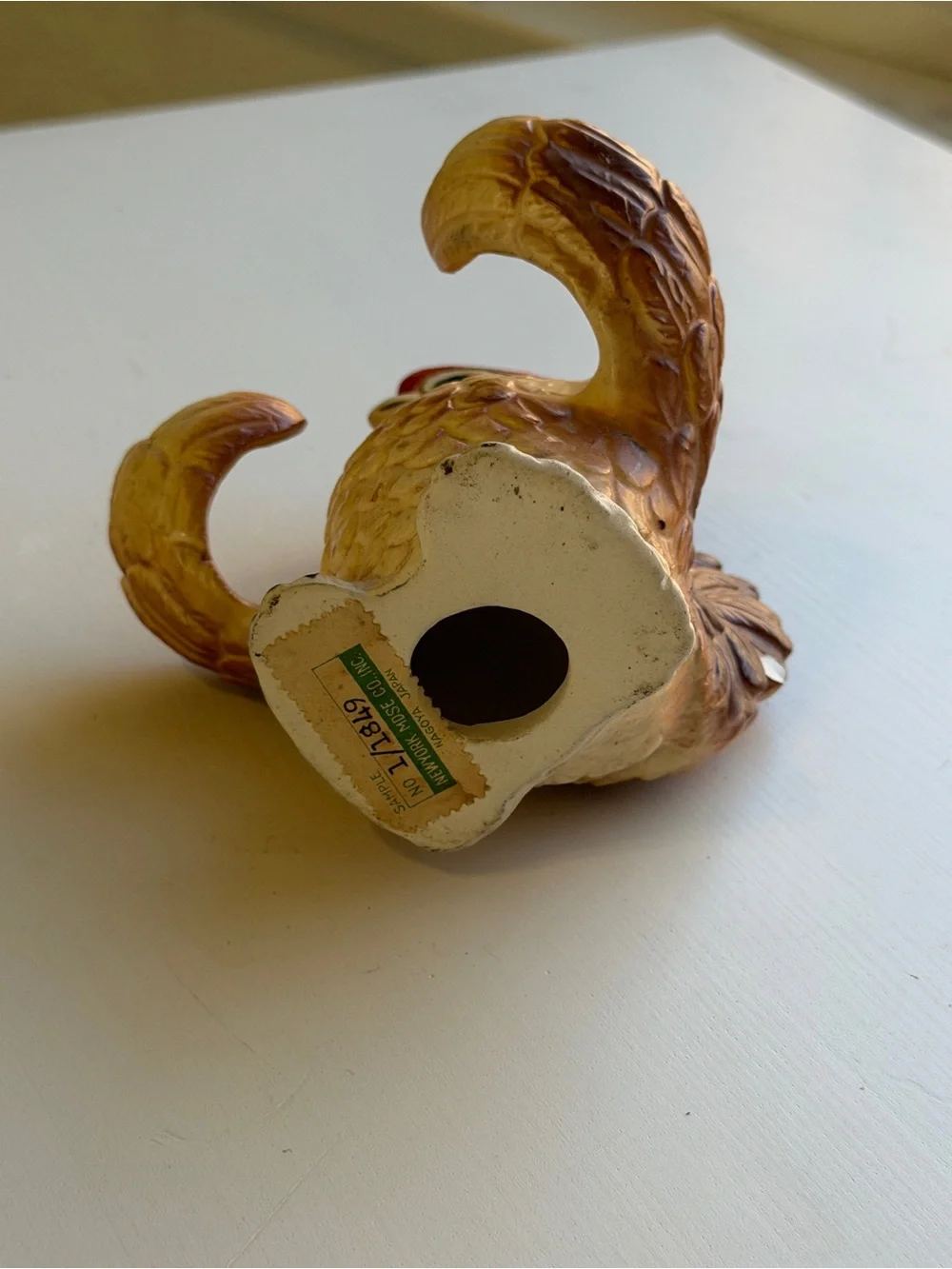 Vintage 1950s Japan Ceramic Rooster Chicken Salt & Pepper Shaker Holder Figurine